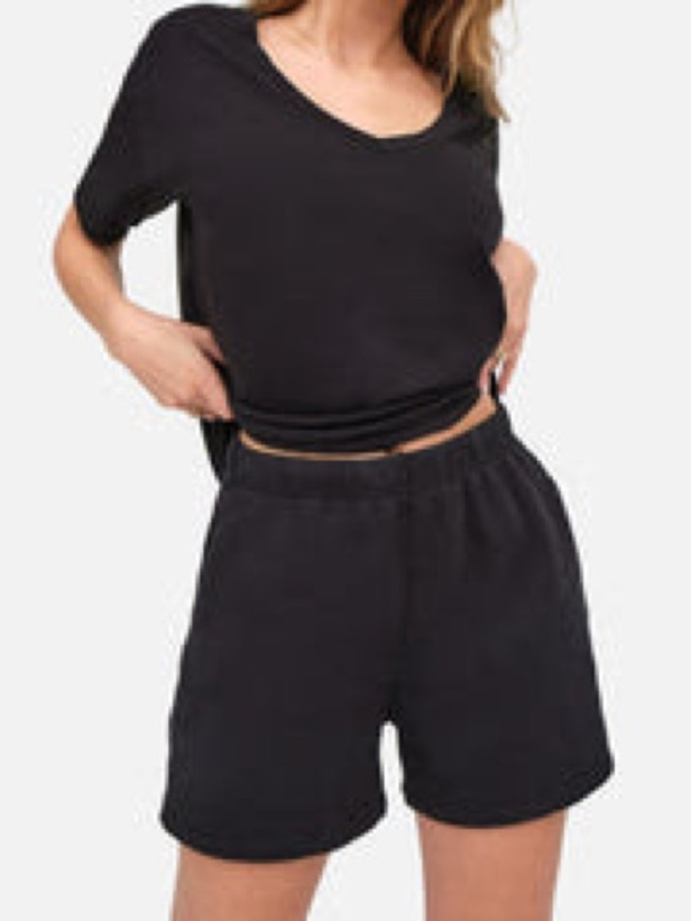 MATE the Label Black Athletic Knit Lounge Shorts